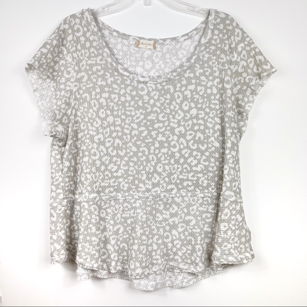 3 for $30 Altar’d State Cheetah Print Waffle Top - Picture 1 of 11